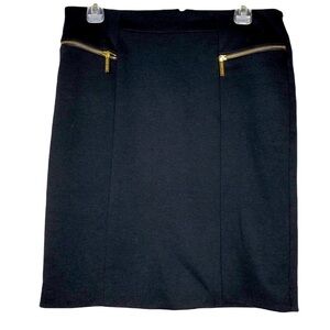 𝅺michael MICHAEL KORS - Navy Blue Pencil Skirt with Gold Zippers - Size 8